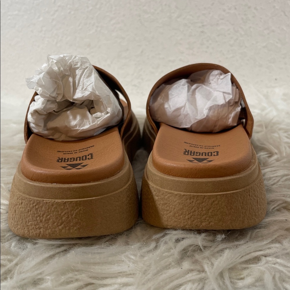 Cougar Ponyo Brown Slip On Sandals Size 8 Made In Spain NEW - Picture 5 of 13